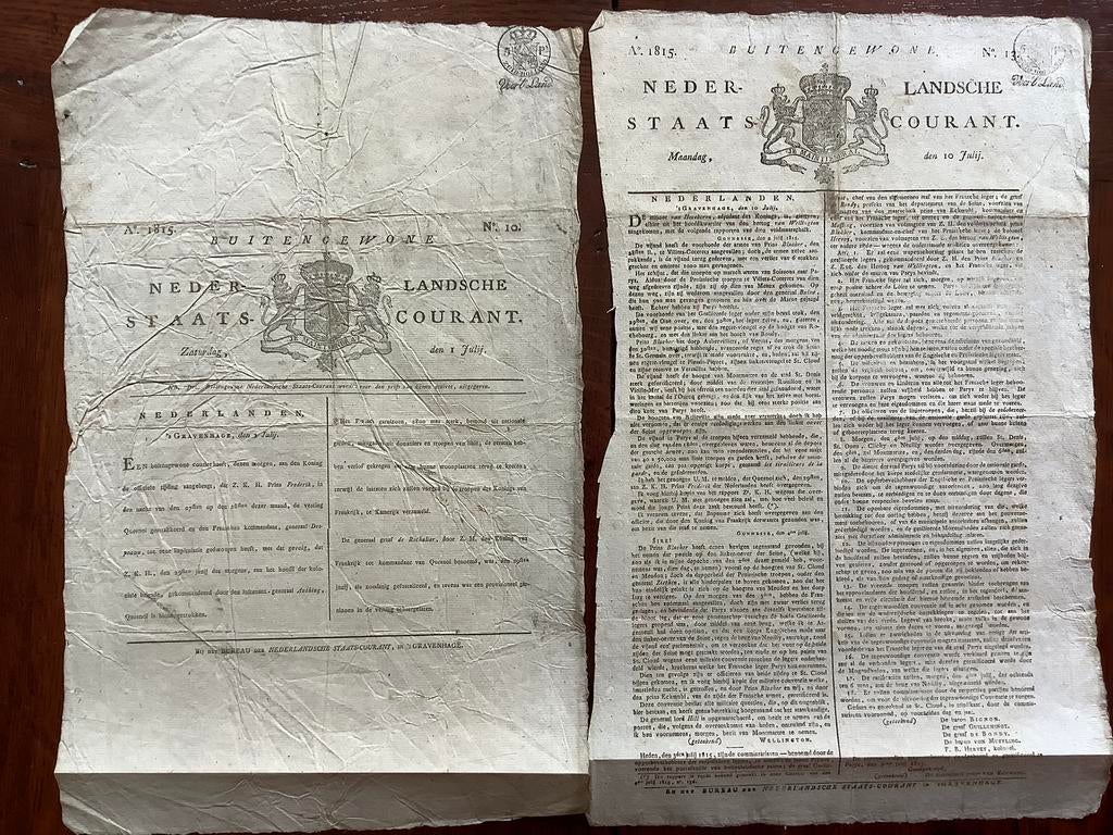 Napoleon Waterloo Wellington Parijs 1815, Verzamelen, Militaria | Algemeen, Verzenden, Landmacht, Nederland