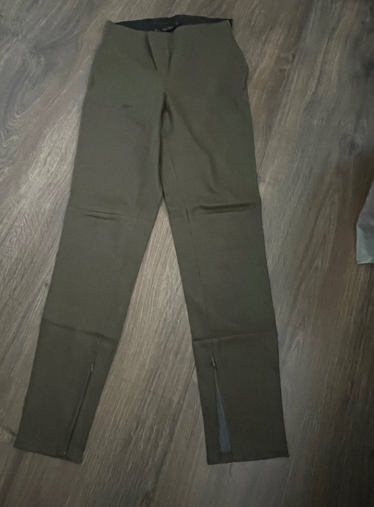 Zara pu leren kaki legging nieuw maat S, Kleding | Dames, Verzenden, Nieuw, Maat 36 (S), Lang