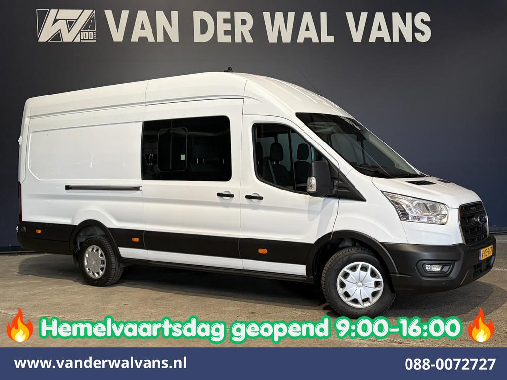Ford Transit 2.0 TDCI 170pk L4H3 Dubbele Cabine Euro6 Airco, LED verlichting, 4 cilinders, 2800 kg, Wit