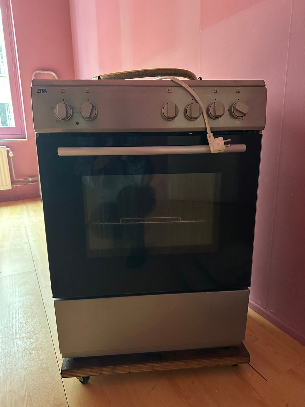 Etna gasfornuis met elektrische oven, Witgoed en Apparatuur, Ophalen, Gebruikt, 4 kookzones, Gas
