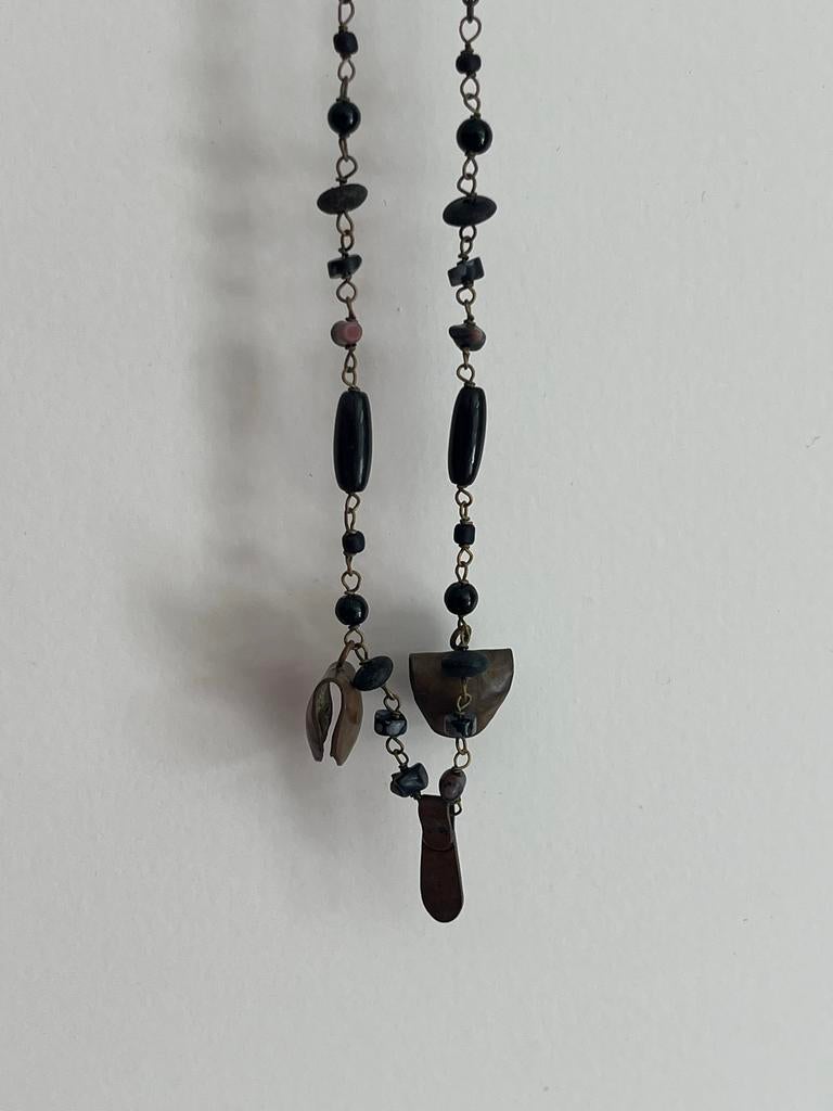 Isabel Marant Ketting met Zwarte Kralen en Hangers, Sieraden, Tassen en Uiterlijk, Kettingen, Ophalen, Gebruikt, Zwart, Overige materialen