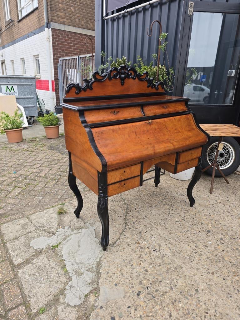Antiek Willem III Cilinderbureau / Klepbureau, Ophalen