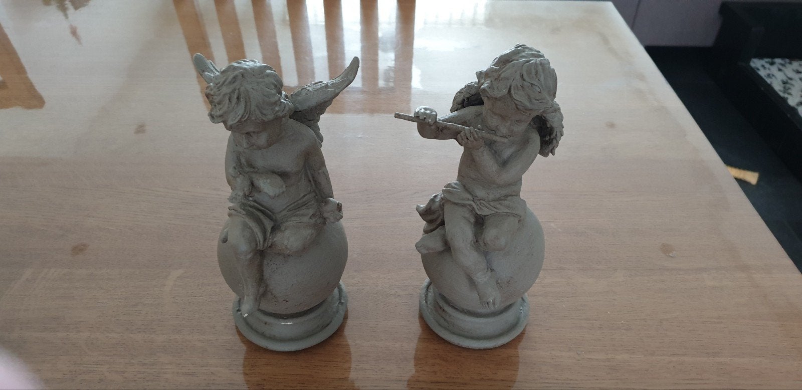 Set van 2 Engelen Beeldjes - Klassiek en Charmant, Antiek en Kunst, Overige onderwerpen, Minder dan 20 cm, Ophalen of Verzenden