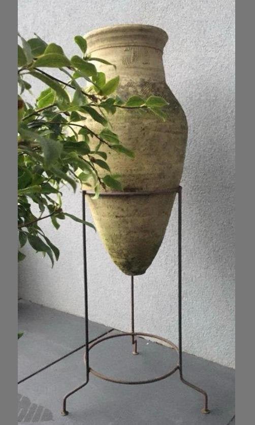 Antieke unieke grote oud Hollandse terracotta vaas 150cm, Tuin en Terras, Ophalen, Gebruikt