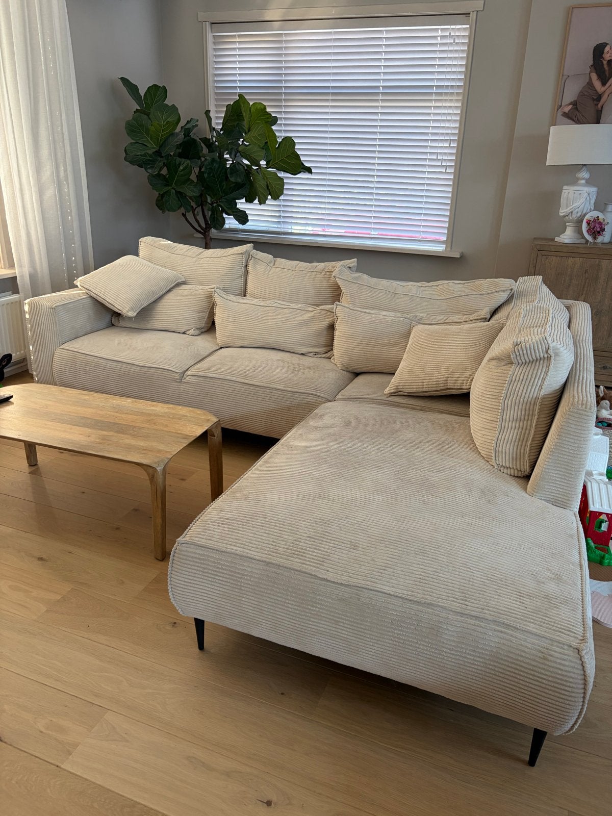 3-zits Zitbank met Chaise Longue - Comfortabel & Stijlvol, Huis en Inrichting, Banken | Bankstellen, Ophalen, 250 tot 300 cm, Gebruikt