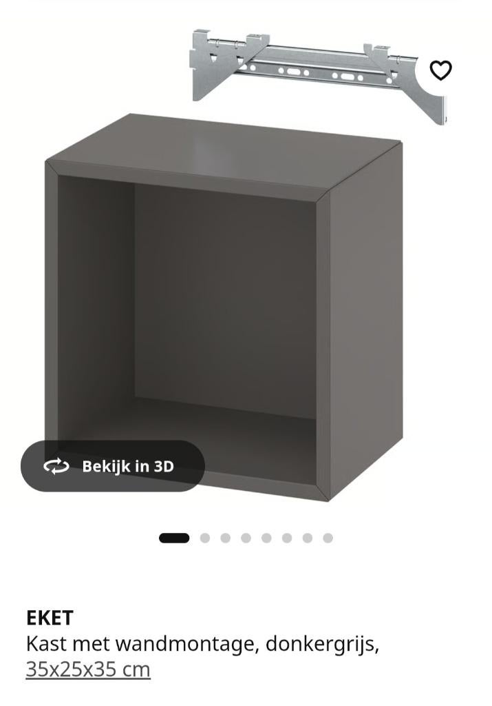 Ikea eket hangkastje boekenkast kastje 3 stuks, Ophalen, Zo goed als nieuw