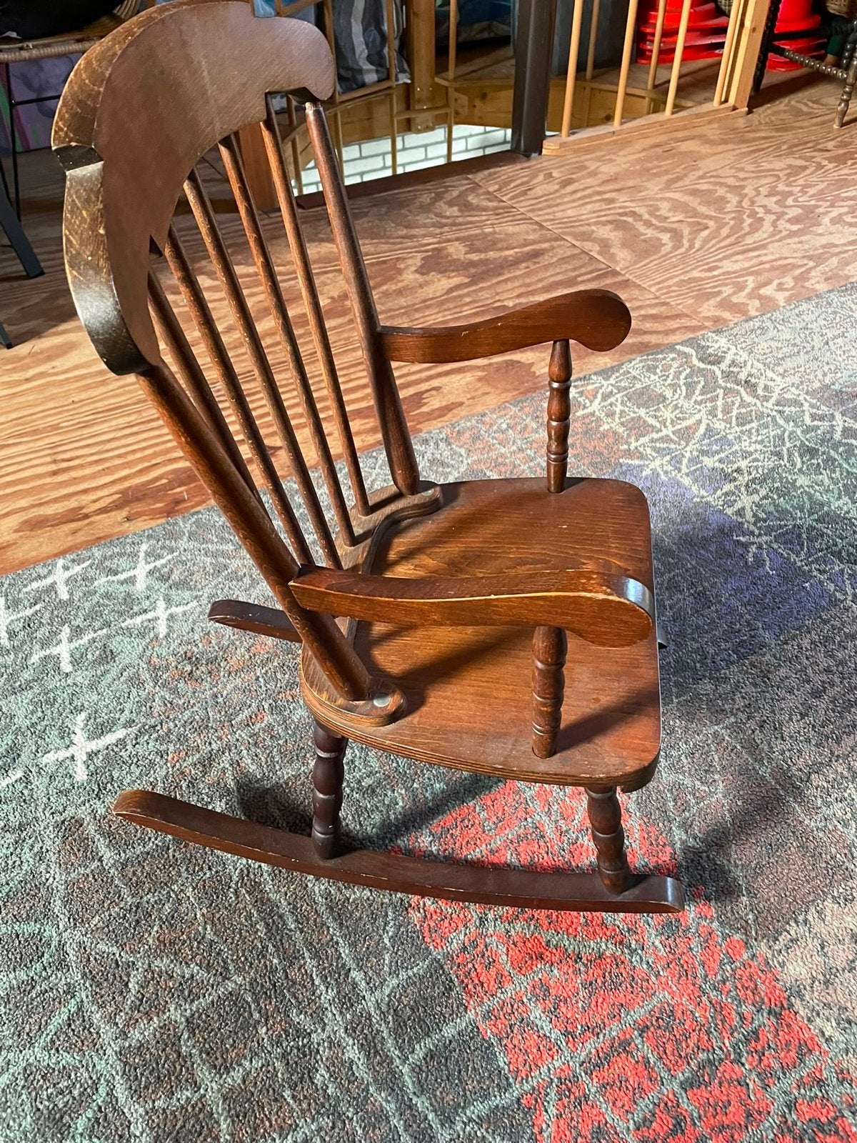 Antieke houten schommelstoel voor kinderen, Antiek en Kunst, Antiek | Meubels | Stoelen en Banken, Ophalen