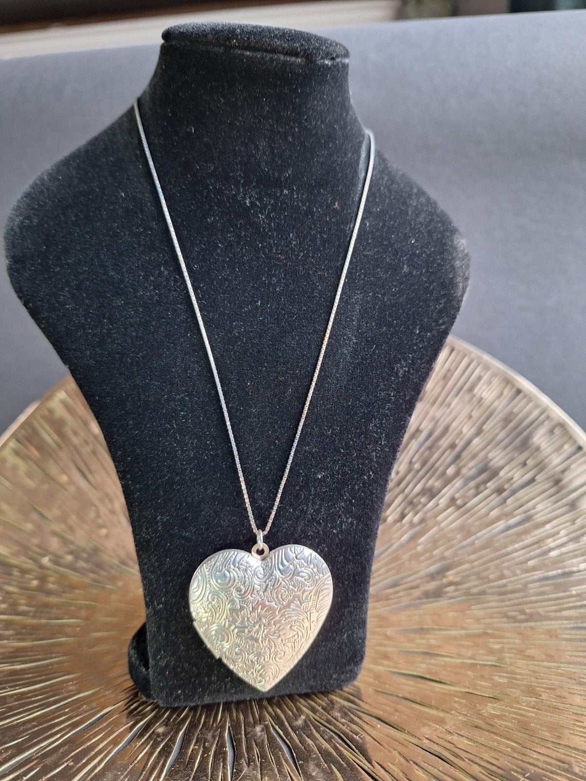 Zilveren Ketting met Hart Medaillon voor Haar/Tand/Foto, Met hanger, Nieuw, Ophalen of Verzenden, Zilver