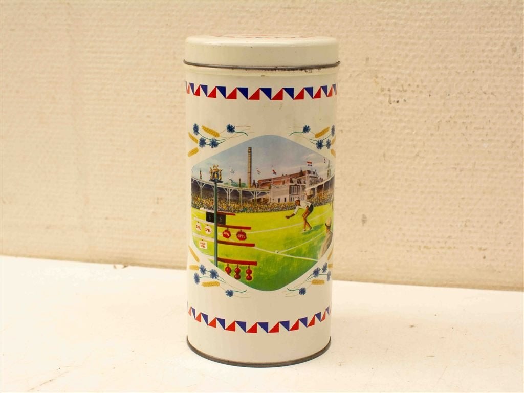 Van Der Heulen beschuitblik 37698, Verzamelen, Blikken, Ophalen of Verzenden, Gebruikt, Koek(jes)