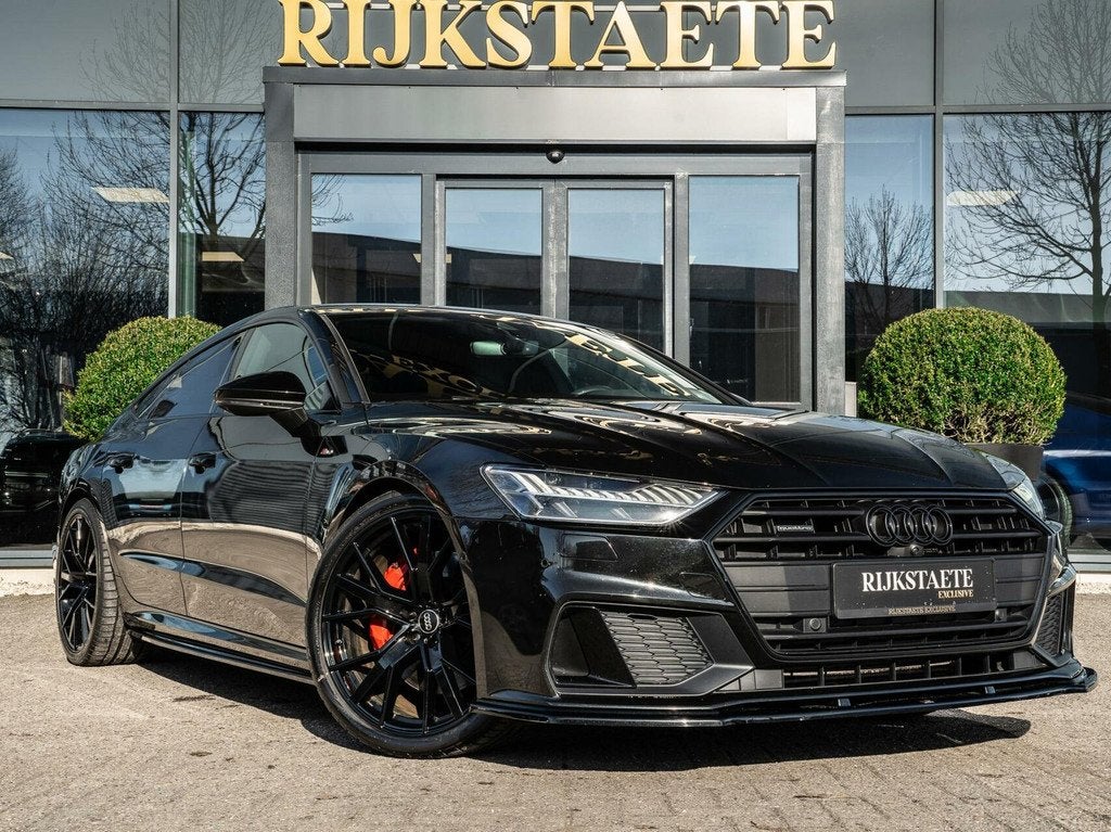 Audi A7 50 TFSI E Quattro S-LINE|MAXTON|B&O|MATRIX|21''|360, Auto's, Audi, Gebruikt, 4 cilinders, Zwart, Bedrijf