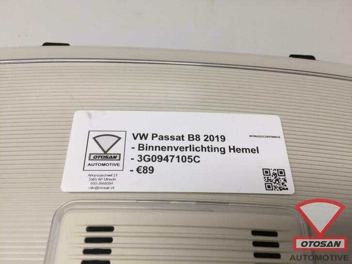 vw passat b8 2019 binnenverlichting hemel 3g0947105c, Gebruikt, Volkswagen, Volkswagen AG, Berliner Ring 2
38440  Wolfsburg, DE