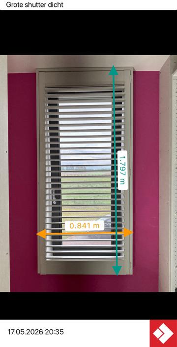 Veneta shutters, Zo goed als nieuw, 100 tot 150 cm, Beige, 50 tot 100 cm