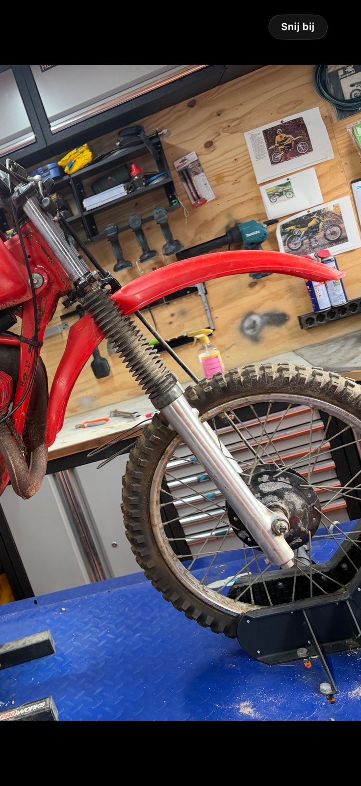 Spatbord honda cr80r 1980 elsinore cr80 cr 80 voorspatbord, Ophalen of Verzenden, Zo goed als nieuw, Frame, Overige merken