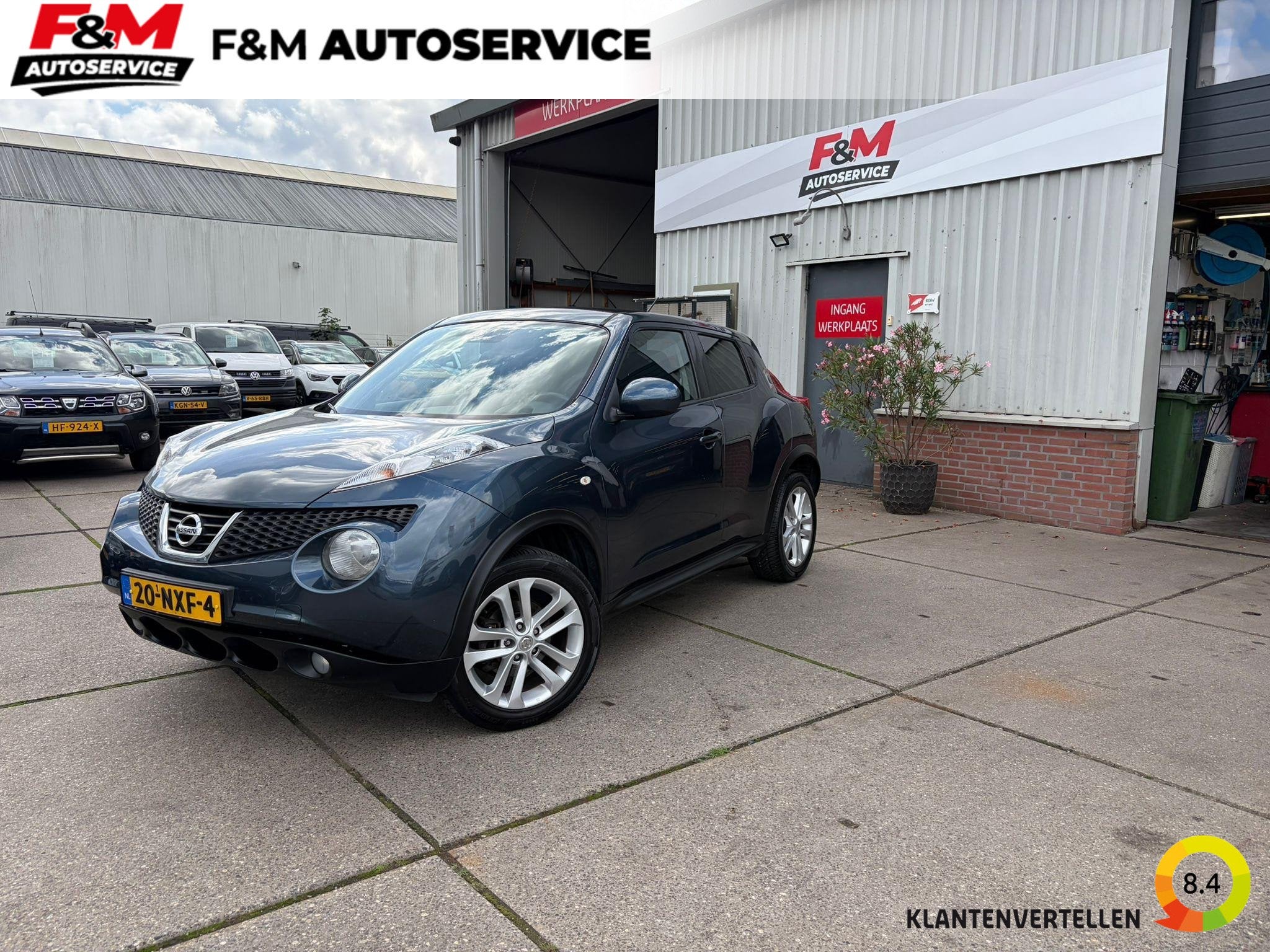 Nissan Juke 1.6 Acenta Eco Clima, cruise, pdc achter, Auto's, Euro 5, Stof, 4 cilinders, Blauw