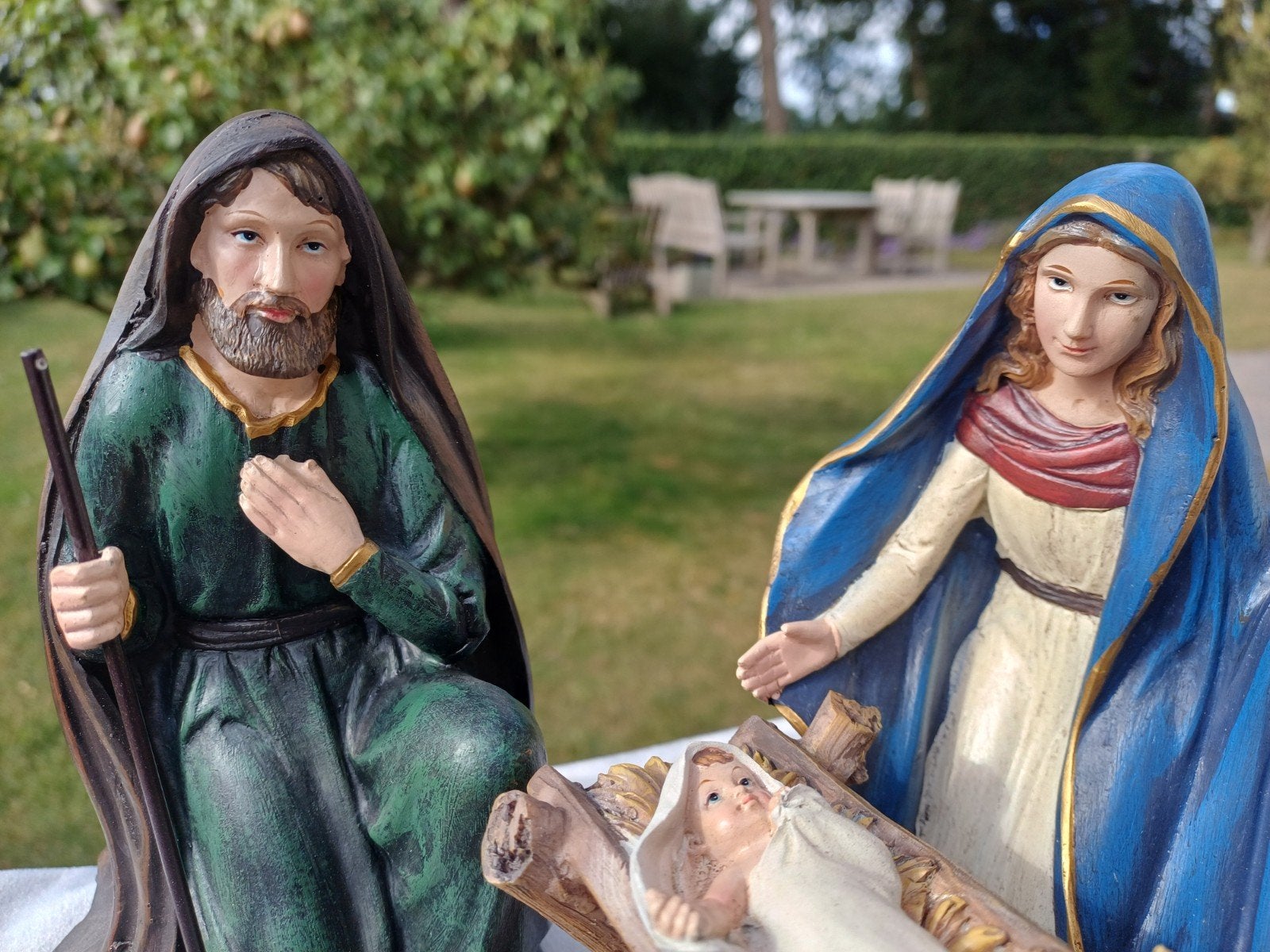 3 Religieuze Beelden Beeldjes Religieus Beeld voor € 20, Ophalen, Beeld(je)