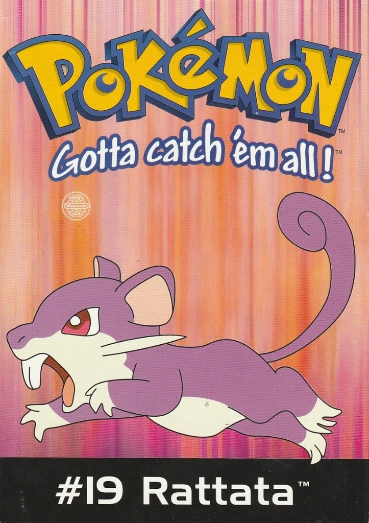 Pokemon Ansichtkaart 3 stuks Rattata Machop Cubone  nitendo, Ophalen of Verzenden, 1980 tot heden, Ongelopen, Overige thema's