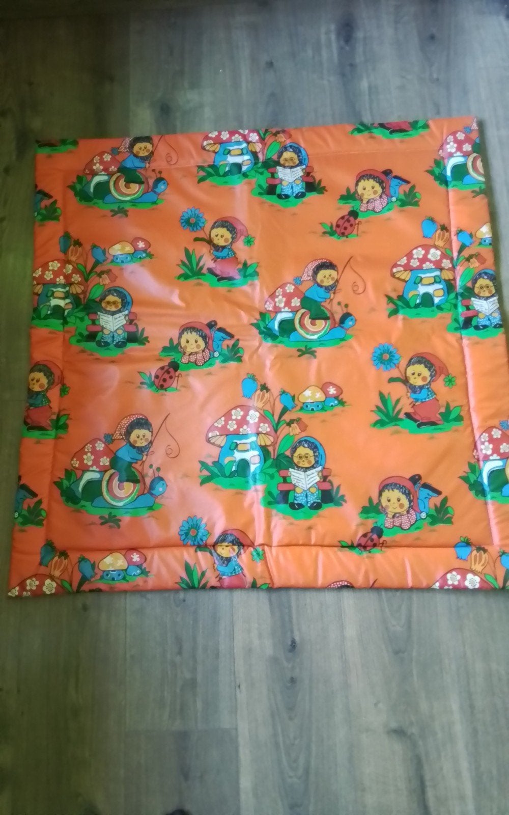 💐VINTAGE ORANJE SPEELKLEED - BOXKLEED JAREN 70, Ophalen of Verzenden