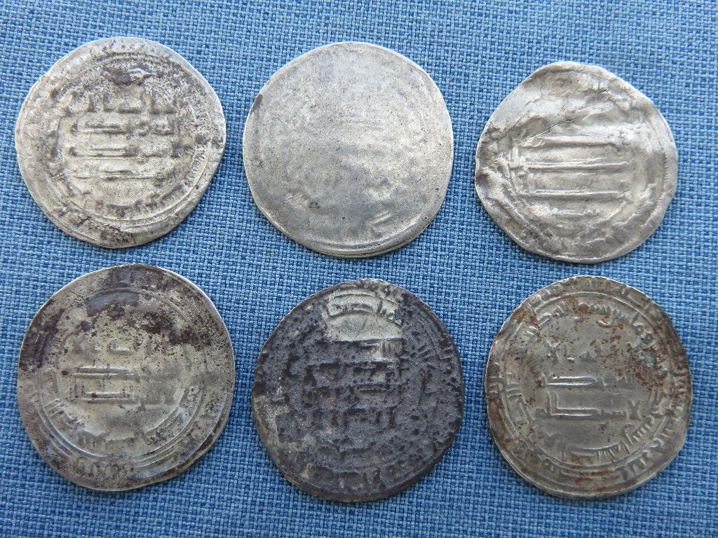 Middeleeuwen - Dirhams in zilver - Bodemvondsten, Ophalen of Verzenden, Midden-Oosten, Setje, Zilver