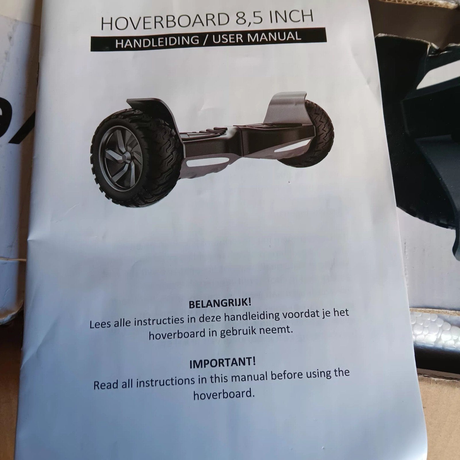 Hoverboard 8,5 inch met handleiding, Ophalen of Verzenden, Gebruikt, Overige typen, Onbekend