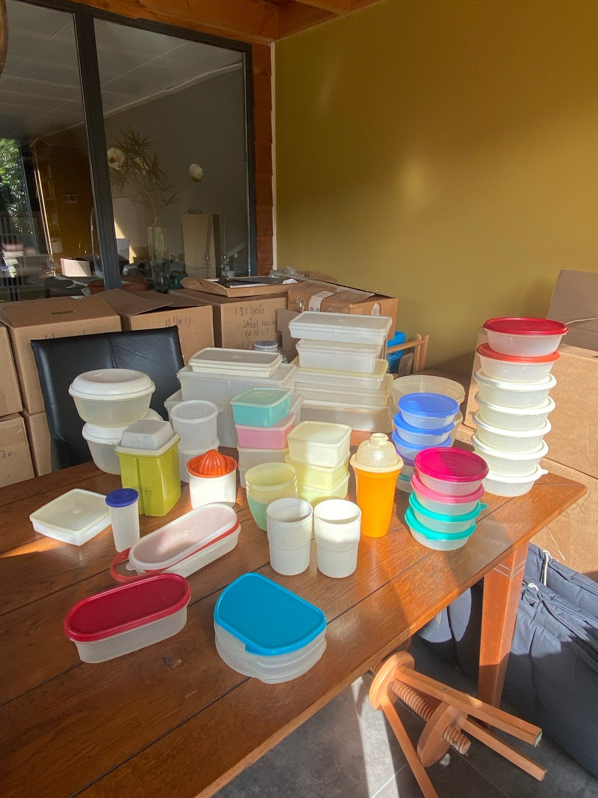 Grote partij Tupperware, inclusief vintage exemplaren, Ophalen of Verzenden, Gebruikt, Overige typen, Met deksel
