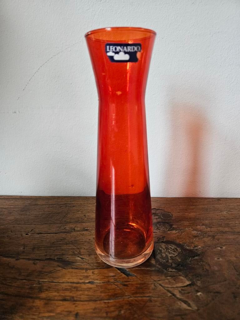 Leonardo Vaas Oranje Glas - Elegant en Modern Design, Ophalen of Verzenden