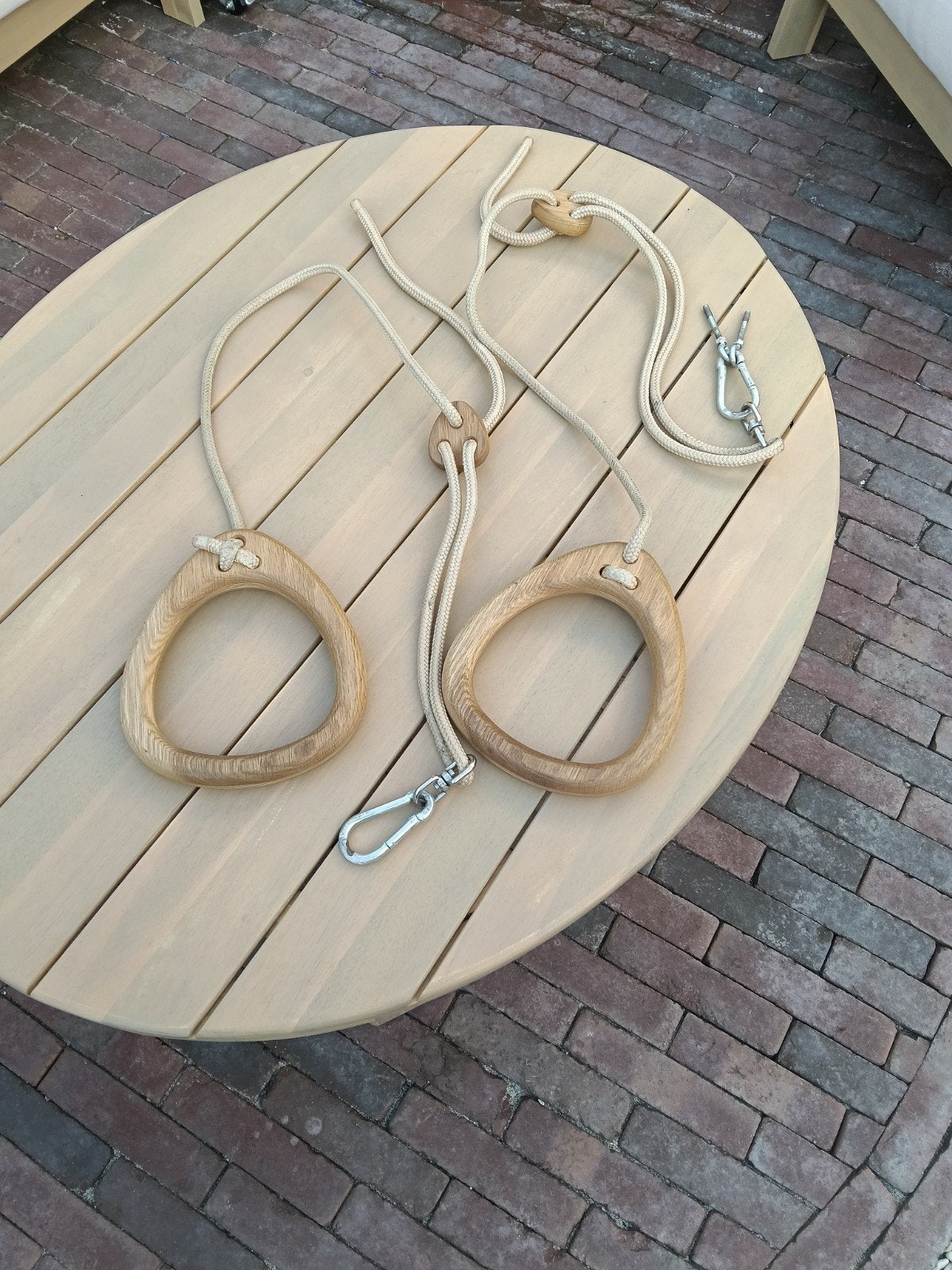 Eikenhouten turnringen, Sport en Fitness, Turnen, Maat 36 t/m 42, Verzenden, Materiaal
