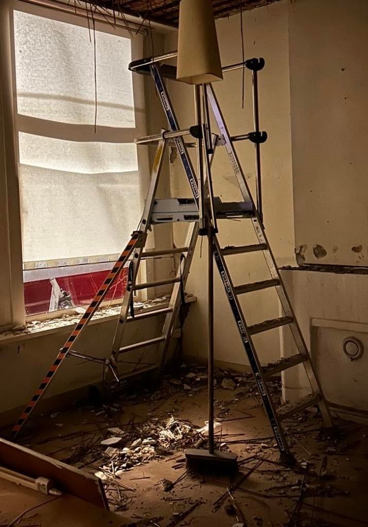 Tubesca Platform Magazijntrap Bordestrap Opvouwbaar 5 Treden, Doe-het-zelf en Verbouw, Ladders en Trappen, Ophalen, Gebruikt, Trap