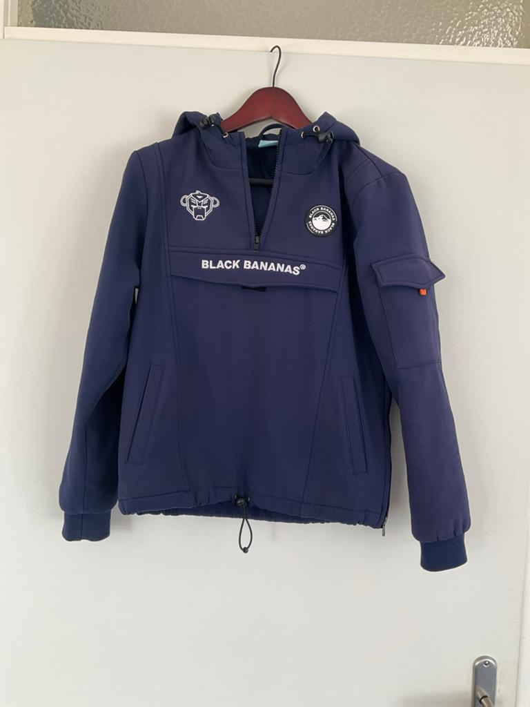 Black Bananas Anorak Jas Donkerblauw Maat 176, Ophalen of Verzenden, Zo goed als nieuw, Maat 46 (S) of kleiner, Blauw