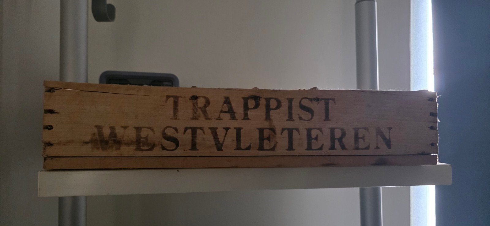 Westvleteren bierkrat - Authentiek houten krat, Verzamelen, Biermerken, Ophalen, Gebruikt, Overige typen, Overige merken