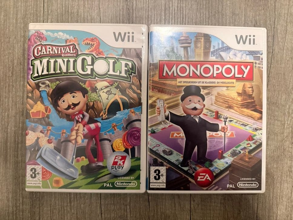 Wii Games: Monopoly & Carnival Minigolf, Overige genres, 2 spelers, Eén computer, Ophalen of Verzenden