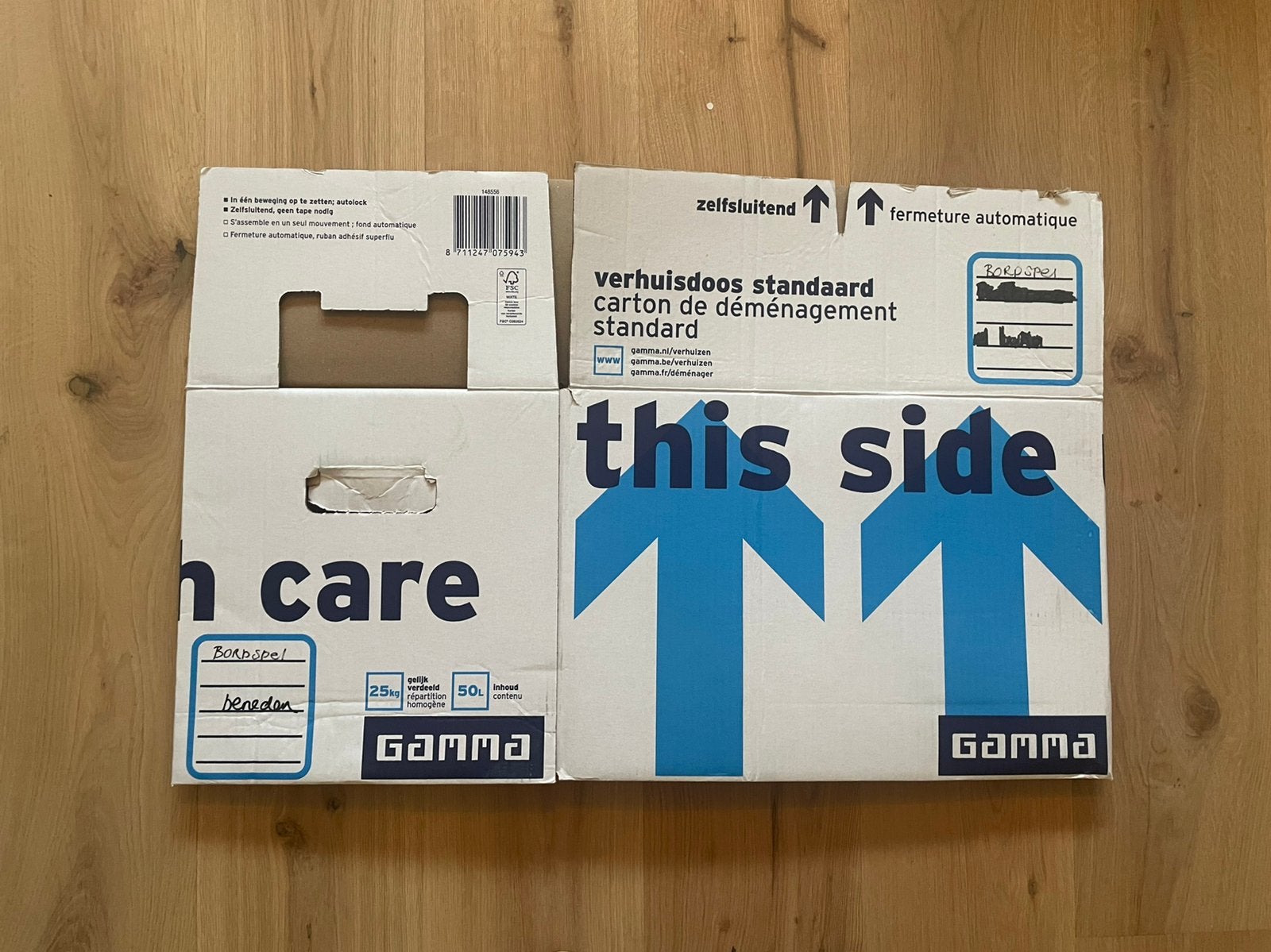 Verhuisdozen (40 a 50 stuks), Ophalen, Doos, 50 tot 75 cm, Zo goed als nieuw