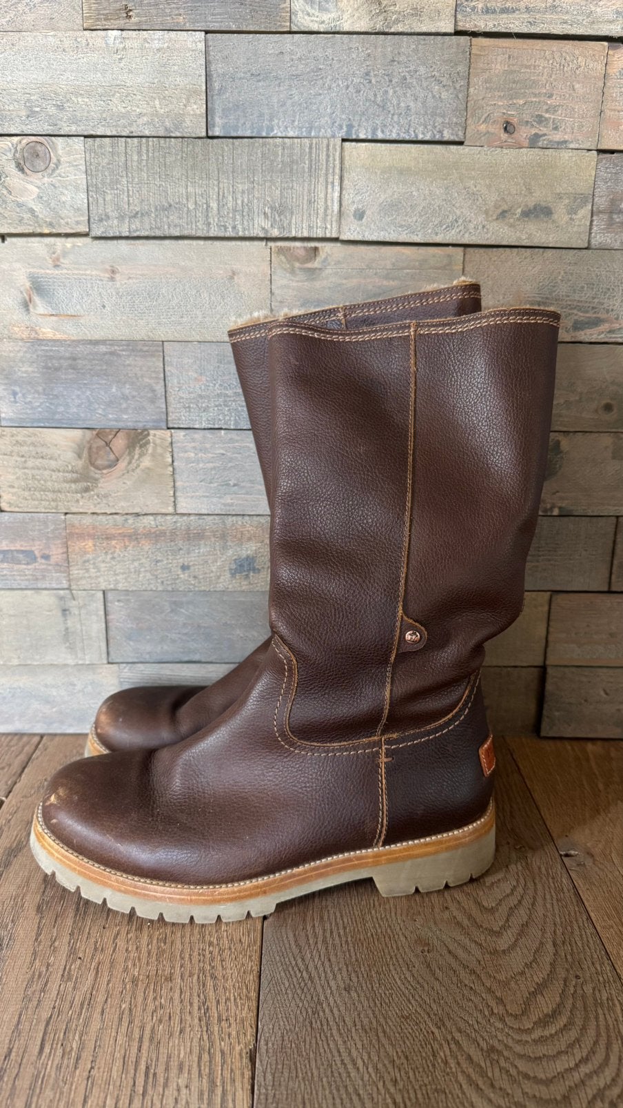 Panama Jack laarzen, Kleding | Dames, Ophalen of Verzenden, Zo goed als nieuw, Bruin, Hoge laarzen