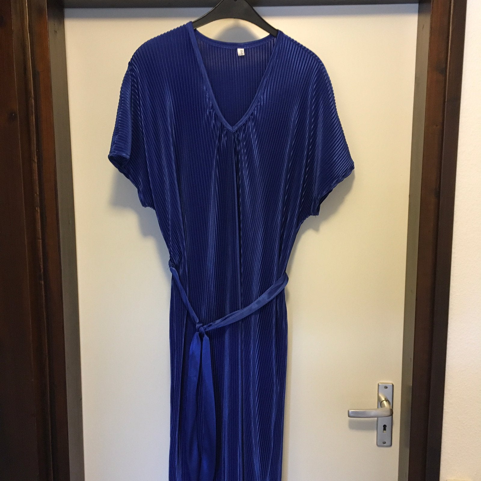 Mooie kobalt blauwe lange jurk, Blauw, Maat 46/48 (XL) of groter, Ophalen of Verzenden, Zo goed als nieuw