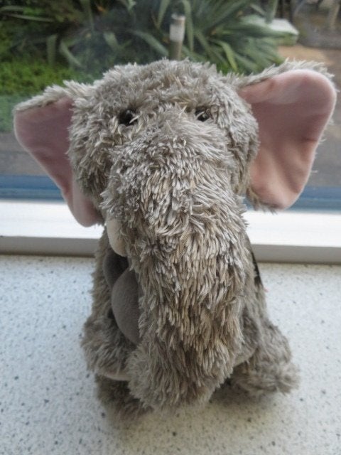 Olifant met jong merk Happy Horse Villa Joep grijs velours, Grijs, Nieuw, Ophalen of Verzenden, Middelgroot (20 tot 80 cm)