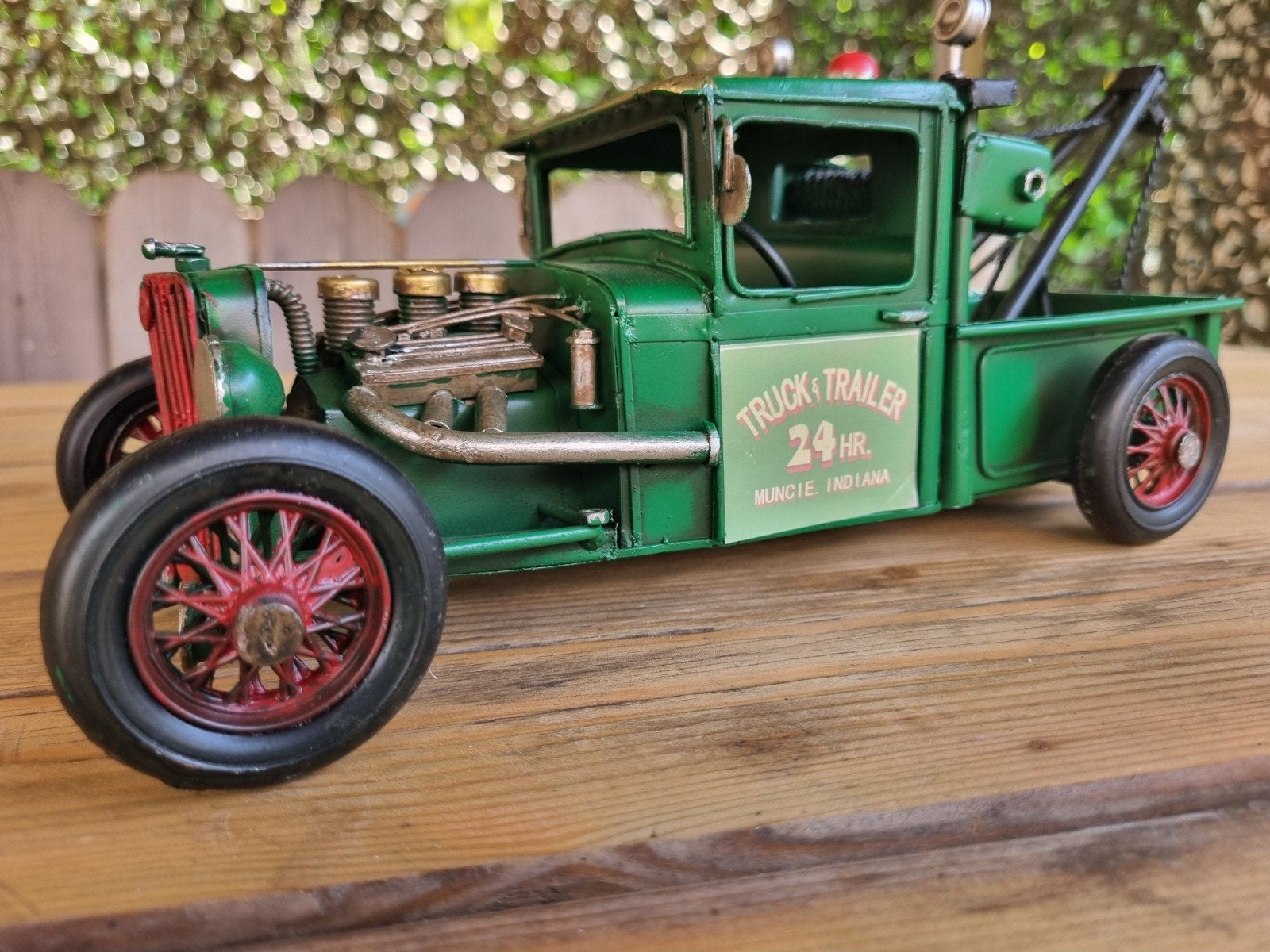 Retro Hotrod Sleepwagen Model - Decoratief Metaal, Groen, Nieuw, Ophalen of Verzenden, Metaal