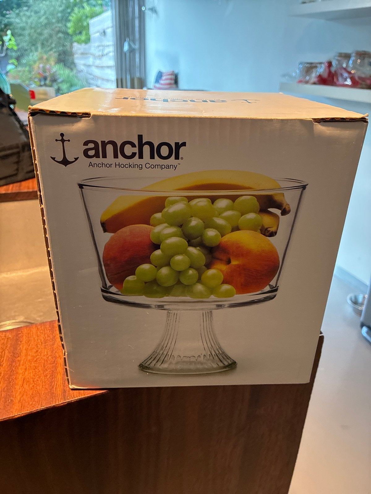 Trifle schaal glas op poot - 1.9 liter, Huis en Inrichting, Nieuw, Ophalen of Verzenden, Overige merken, Glas