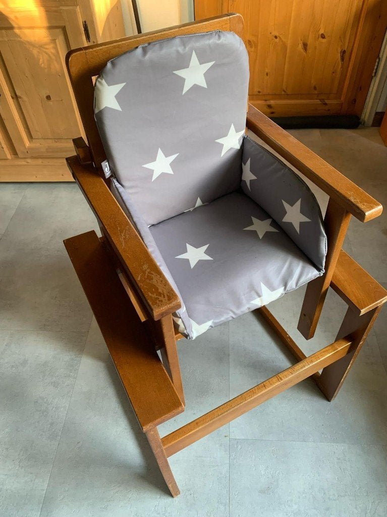 Kinderstoel /tafel met stoel hout, Kinderen en Baby's, Kinderstoelen, Ophalen, Gebruikt, Overige typen, Afneembaar eetblad