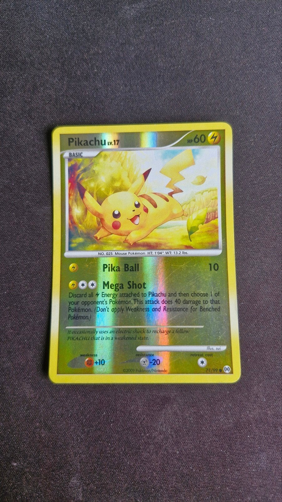 Pikachu 71/99 reverse Arceus, Ophalen, Gebruikt, Losse kaart, Foil