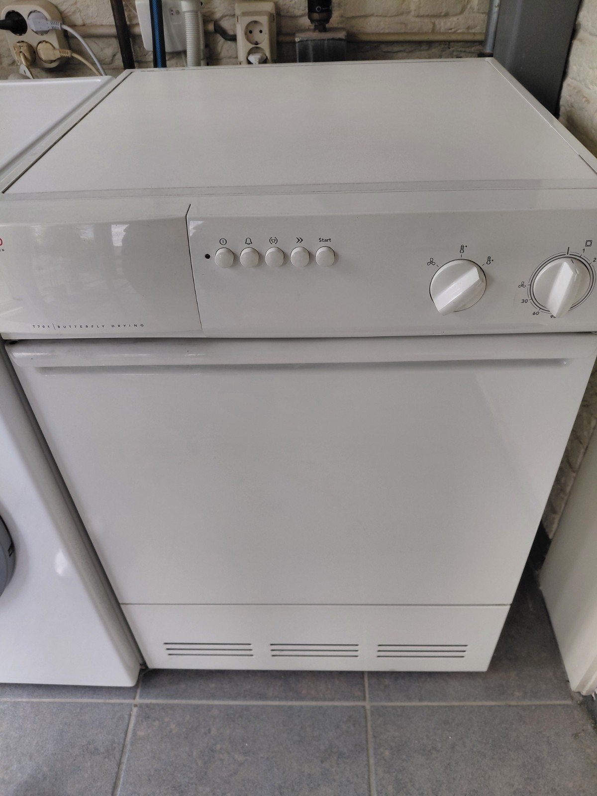 Wasdroger Asko 70 l luchtafvoer, Ophalen, Gebruikt, 85 tot 90 cm