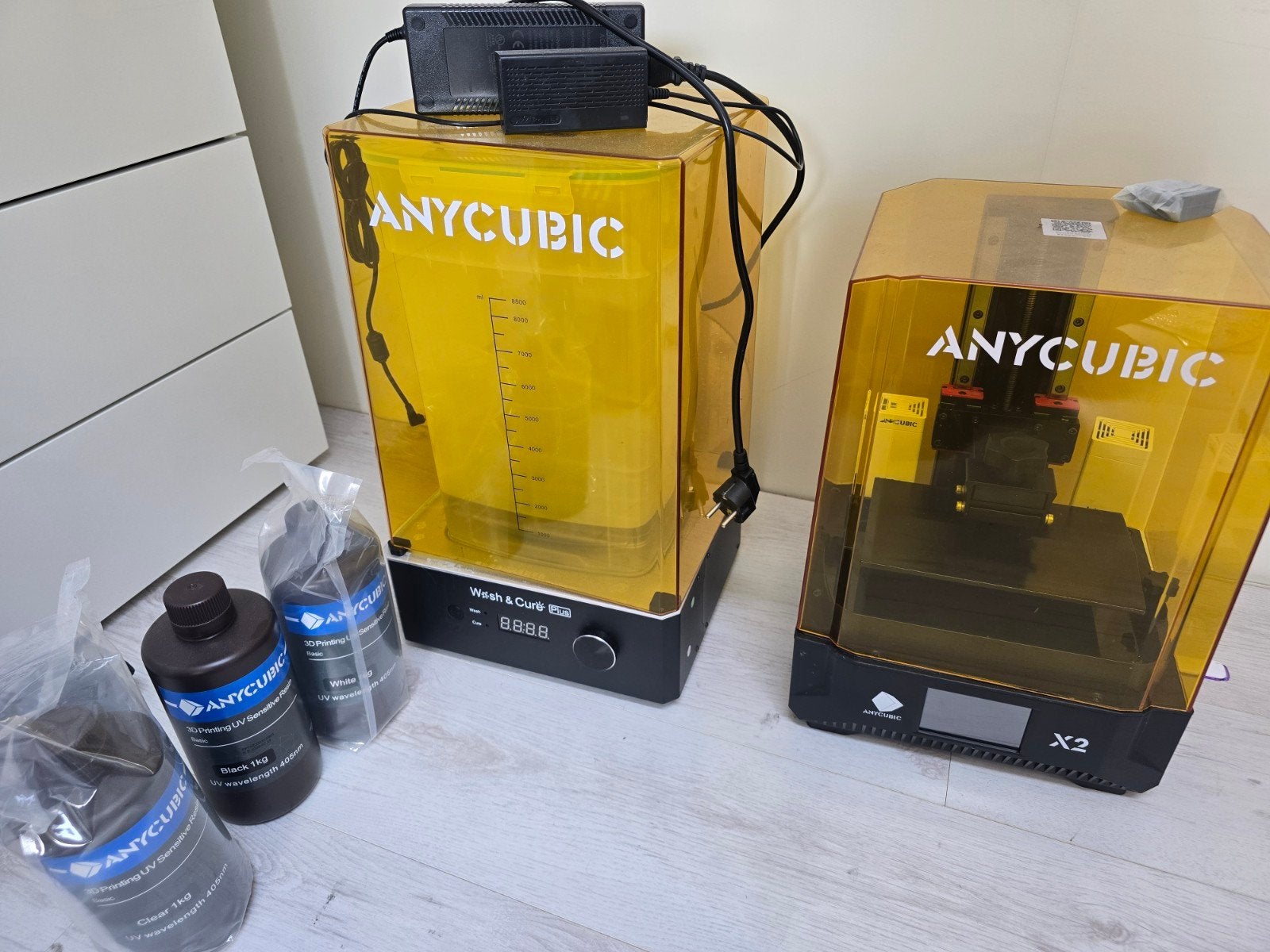 Anycubic Photon Mono X2 met Wash & Cure Plus en Resin, Computers en Software, 3D Printers, Ophalen, Anycubic, Resin/Hars, Zo goed als nieuw