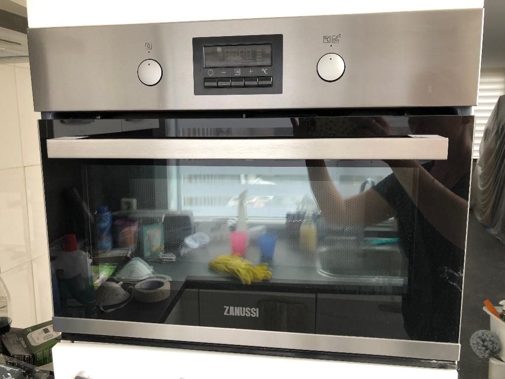 Combi inbouw oven/magnetron Zanussi, Witgoed en Apparatuur, Ovens, Gebruikt, Inbouw, Combi-oven, Zanussi, 45 tot 50 cm, 45 tot 60 cm