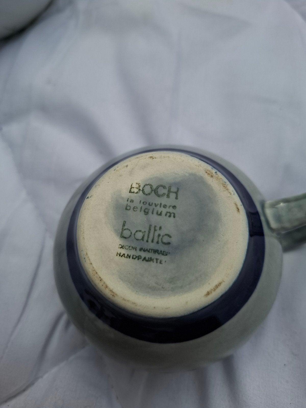 Boch La Louvière Belgium Baltic Melkkannetje Handgeschilderd, Ophalen of Verzenden