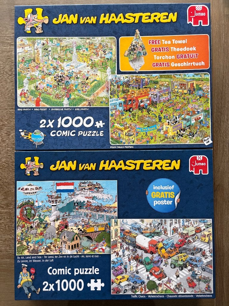 Puzzle's Jan van Haasteren 1000 stukjes.  ( P ), Ophalen of Verzenden, 500 t/m 1500 stukjes, Zo goed als nieuw, Legpuzzel