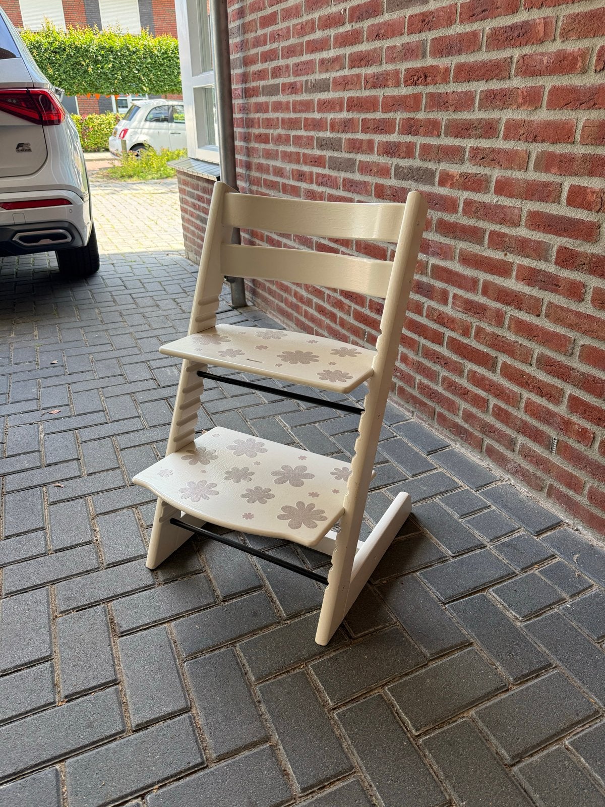 Stokke Tripp Trapp meegroeistoel - licht beige, Ophalen, Zo goed als nieuw, Meegroeistoel, Aanschuifbaar