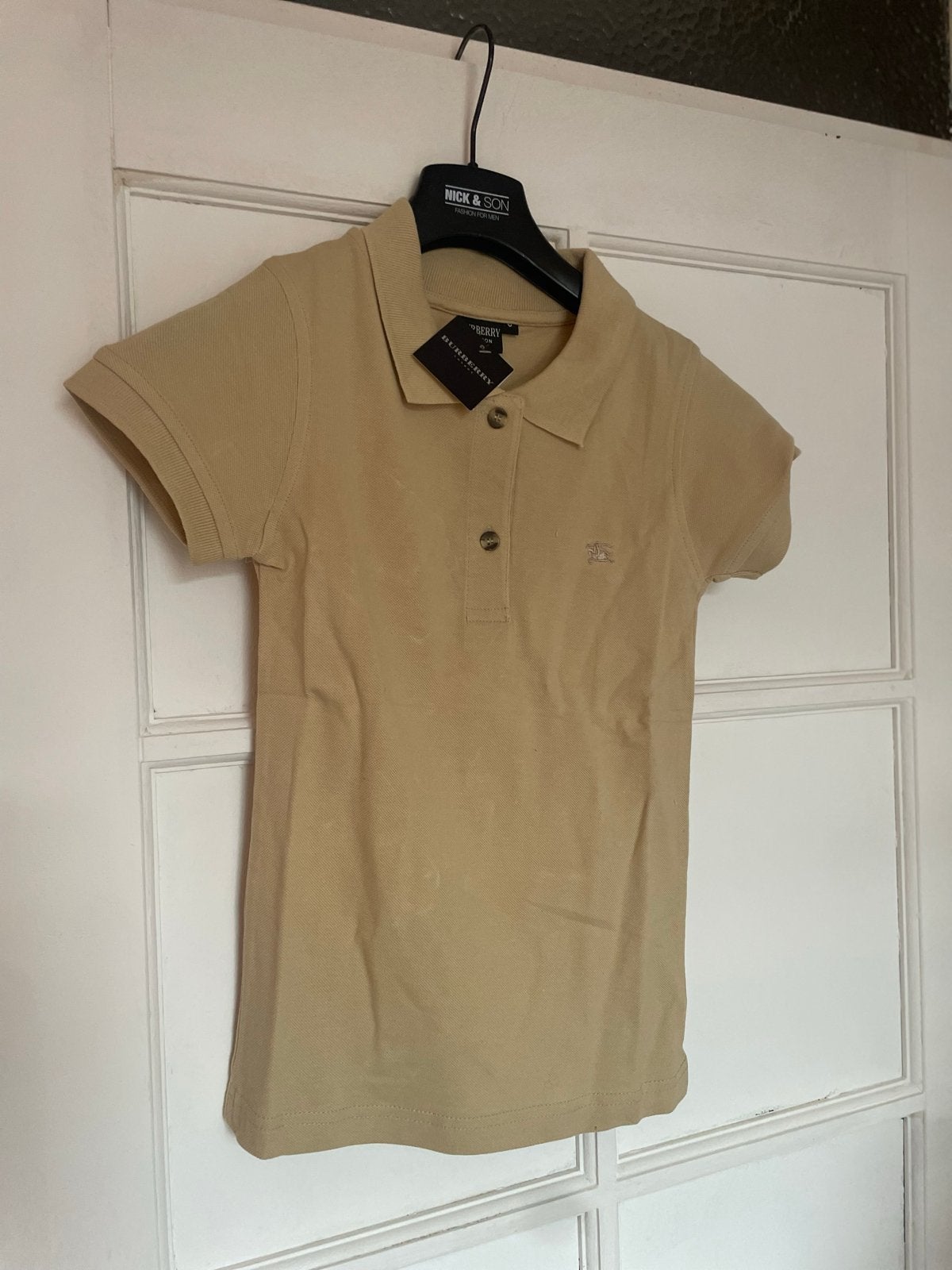 Burberry Polo Shirt Kinderen - Beige, Maat S, Ophalen of Verzenden, Nieuw, Jongen of Meisje