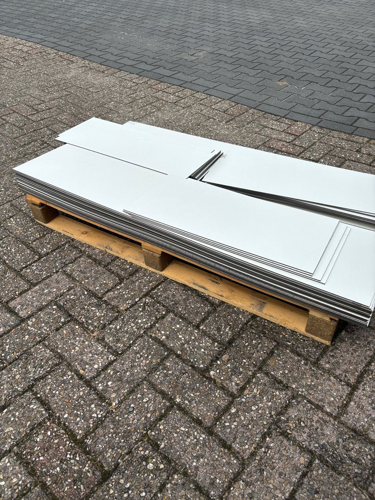 stroken hpl 3 mm wit nieuw, Doe-het-zelf en Verbouw, Platen en Panelen, Ophalen, Nieuw, HPL, Minder dan 20 mm