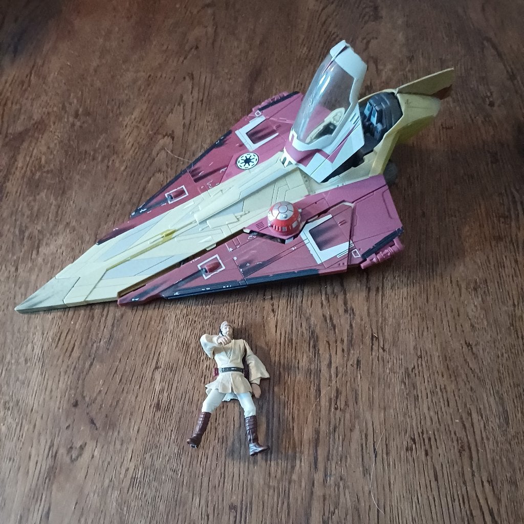 Obi-Wan Kenobi Jedi Starfighter, Ophalen of Verzenden, Gebruikt, Actiefiguurtje
