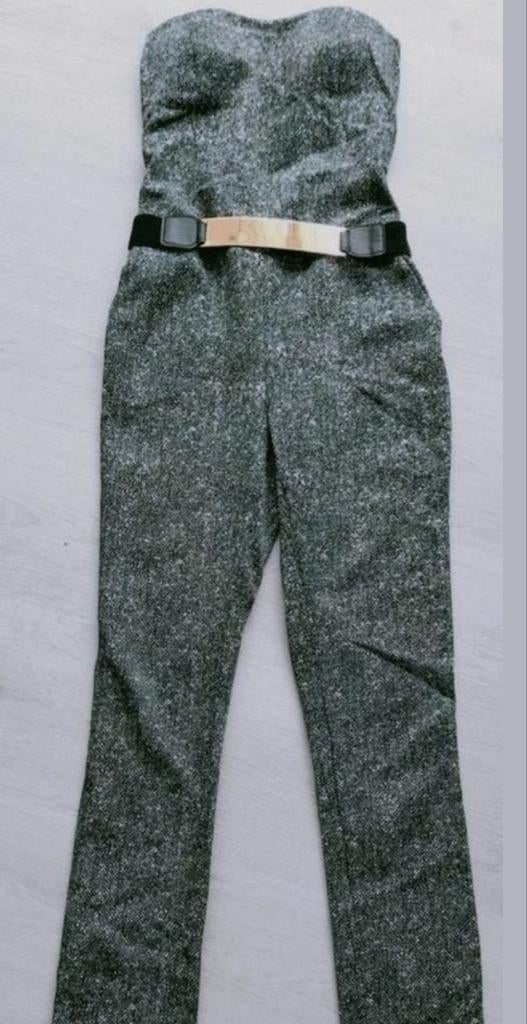 Jumpsuit kleding dames, Kleding | Dames, Jumpsuits, Ophalen of Verzenden, Zo goed als nieuw, Maat 36 (S), Grijs