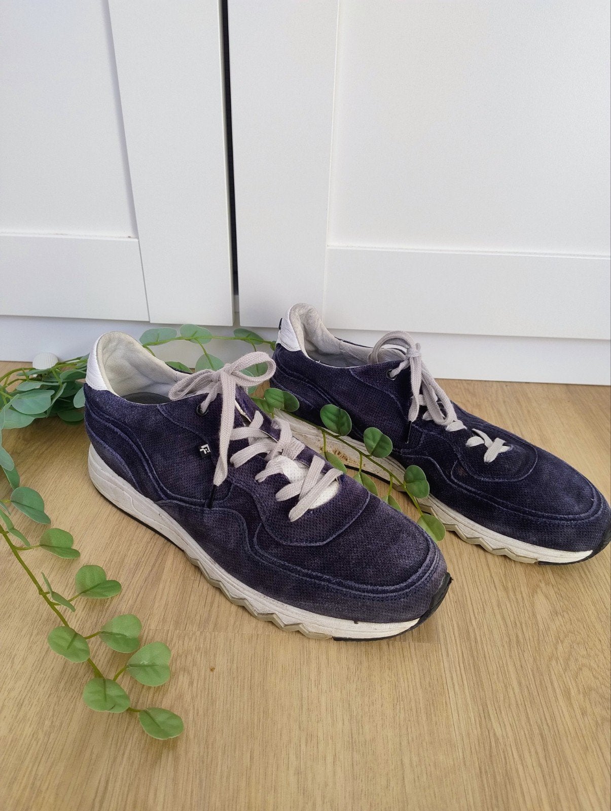 Floris van Bommel heren sneakers suède donkerblauw - maat 42, Blauw, Floris van Bommel, Ophalen of Verzenden, Gedragen