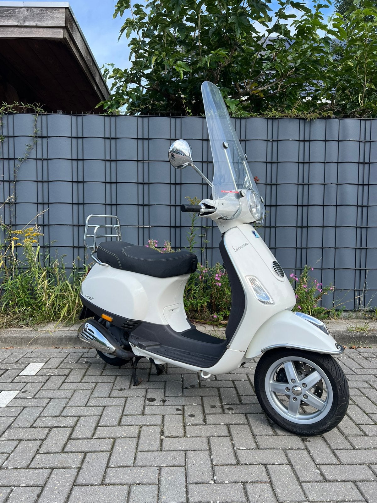 Vespa LX50 4t 2v snorscooter 25km touring 2010 wit, Ophalen, Gebruikt, Benzine, 50 cc